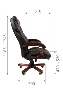 Офисное кресло CHAIRMAN 406, экокожа,  черный